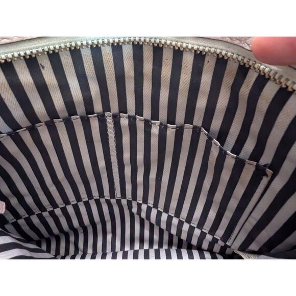 Kate Spade Crossbody Purse Light Pink Pebbled Leather with White Tassel - Picture 10 of 13